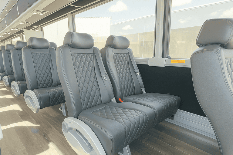 interior of Royal Oak Charter Bus charter bus