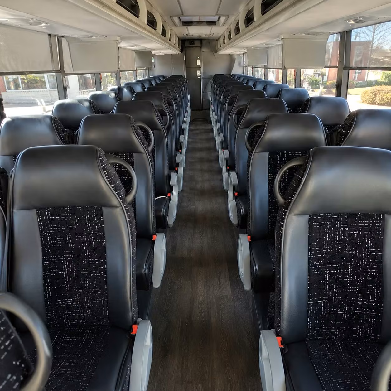 royal oak charter bus rental interior
